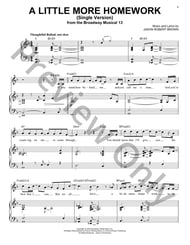 A Little More Homework piano sheet music cover
